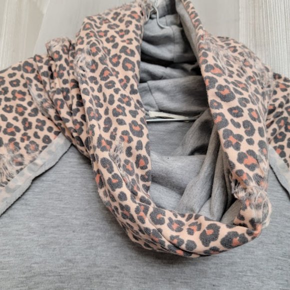 12  PM by Mon Ami Cowl Neck Leopard and Gray Sweatshirt - Picture 3 of 5